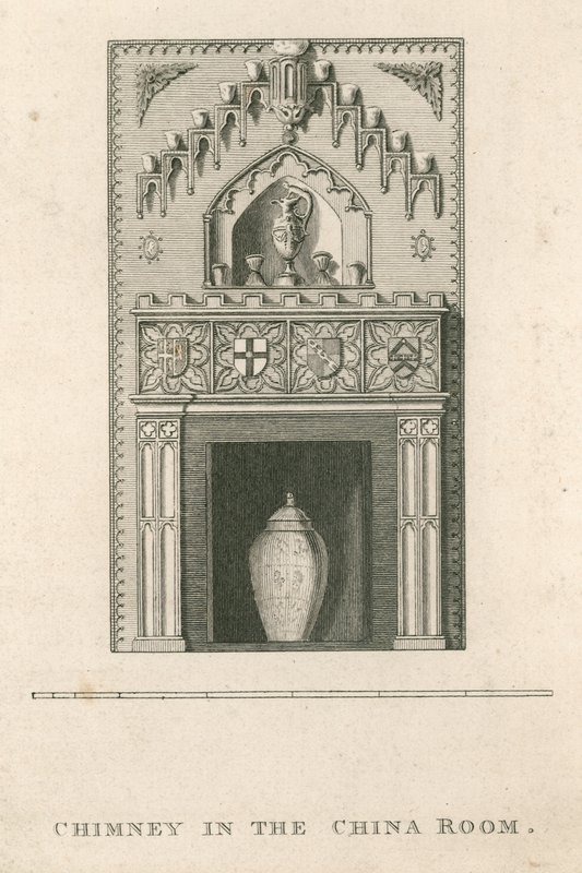 Kamin im China-Zimmer, Strawberry Hill, Twickenham, London von English School