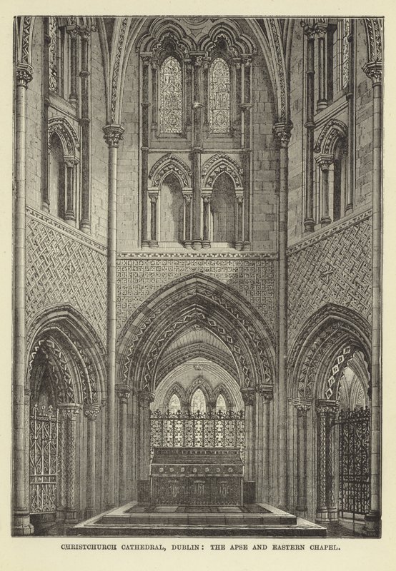 Christchurch-Kathedrale, Dublin, die Apsis und die östliche Kapelle von English School