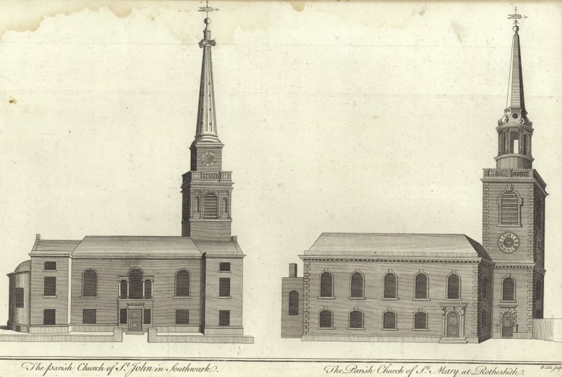 Kirche St. John, Southwark und Kirche St. Mary, Rotherhithe von English School