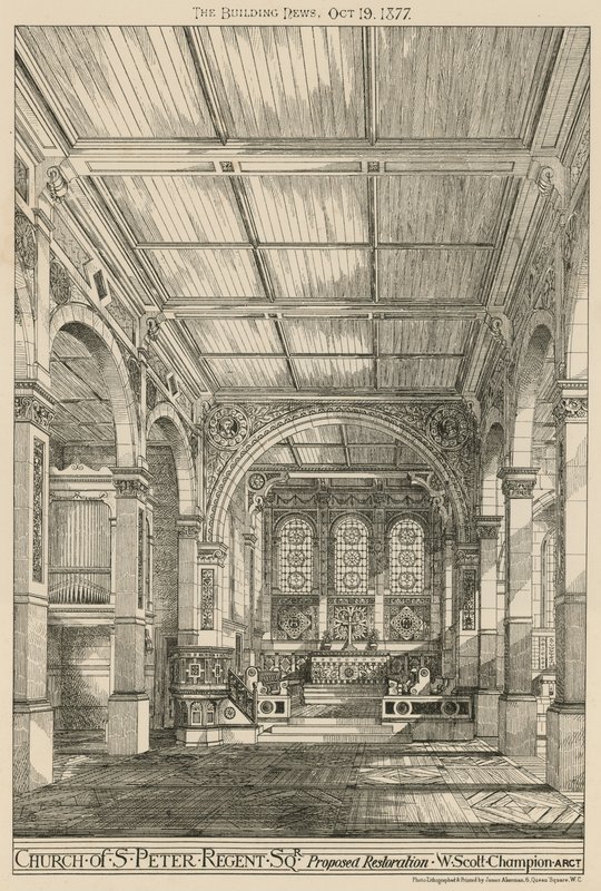 Kirche St. Peter, Regent Square, London, vorgeschlagene Restaurierung von English School