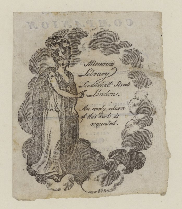 Leihbibliotheken, Minerva Bibliothek, Visitenkarte von English School