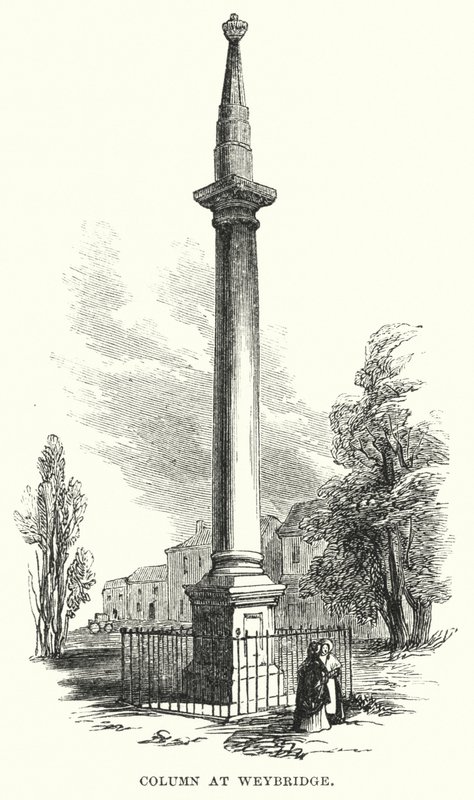 Säule in Weybridge (Gravur) von English School