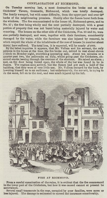 Brand in Richmond (Stich) von English School