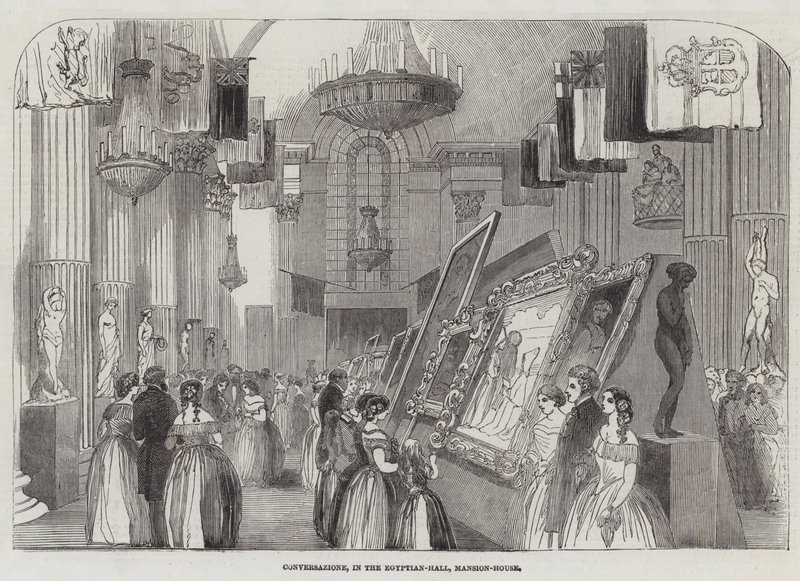 Konversation im Egyptian-Hall, Mansion House von English School