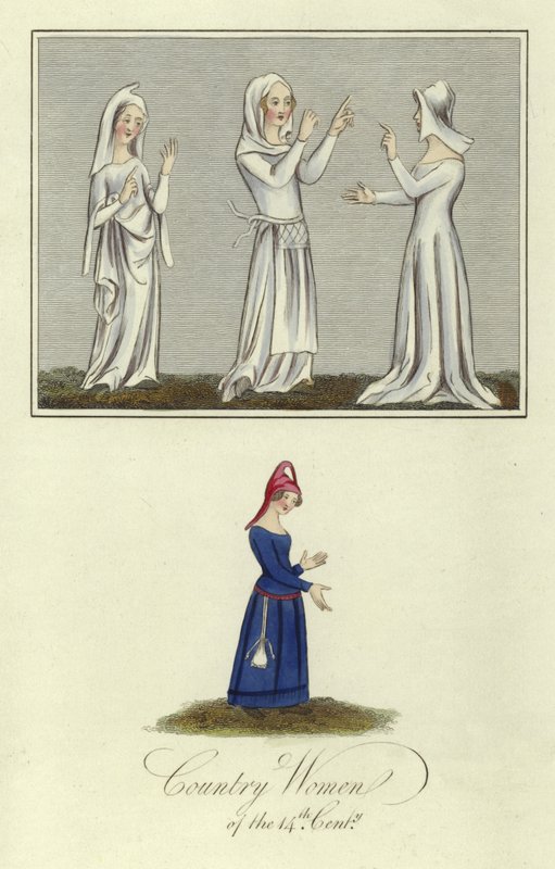 Bäuerinnen des 14. Jahrhunderts von English School