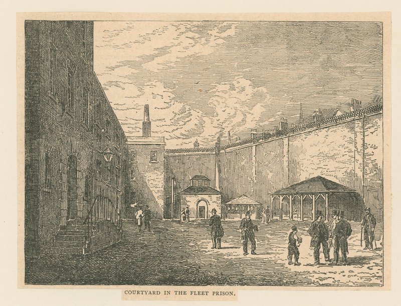 Hof im Fleet-Gefängnis von English School