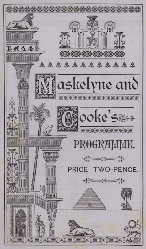 Titelblatt des Programms für die Egyptian Hall von English School