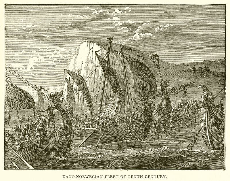 Dano-norwegische Flotte des zehnten Jahrhunderts von English School