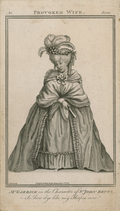 David Garrick in der Rolle von Sir John Brute von English School