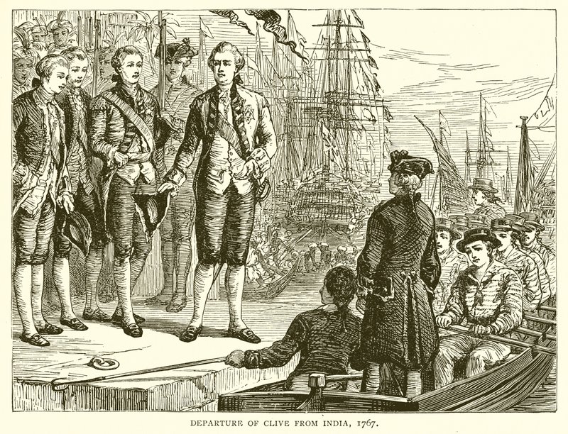 Abreise von Clive aus Indien, 1767 von English School