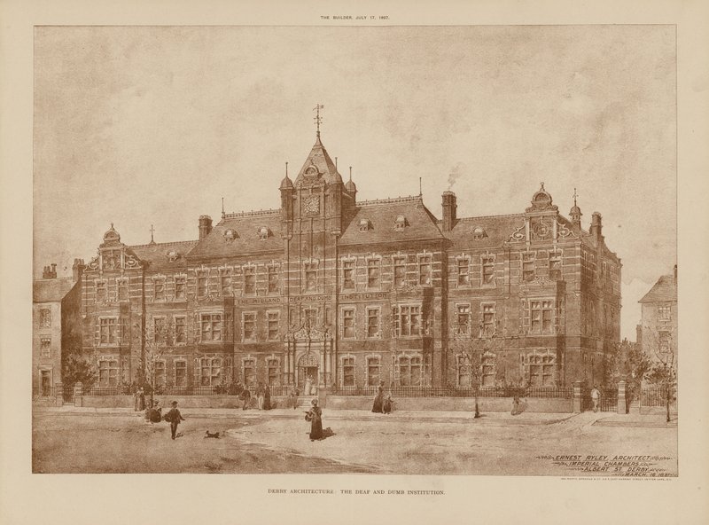 Derby Architektur, die Taubstummenanstalt von English School