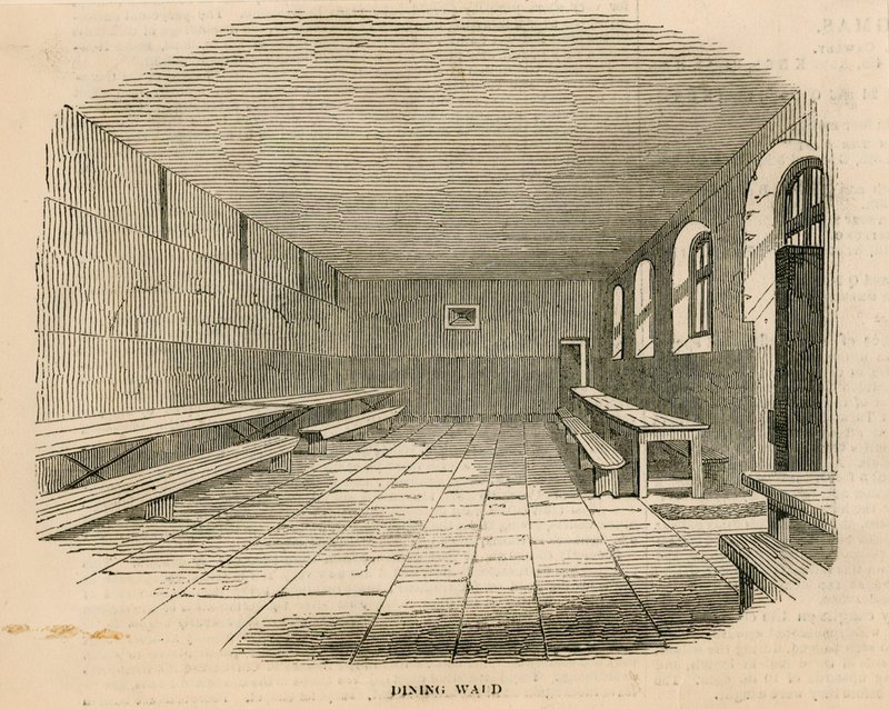 Speisesaal im Newgate-Gefängnis von English School