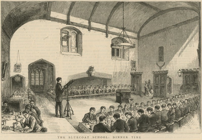 Essenszeiten in der Bluecoat-Schule von English School