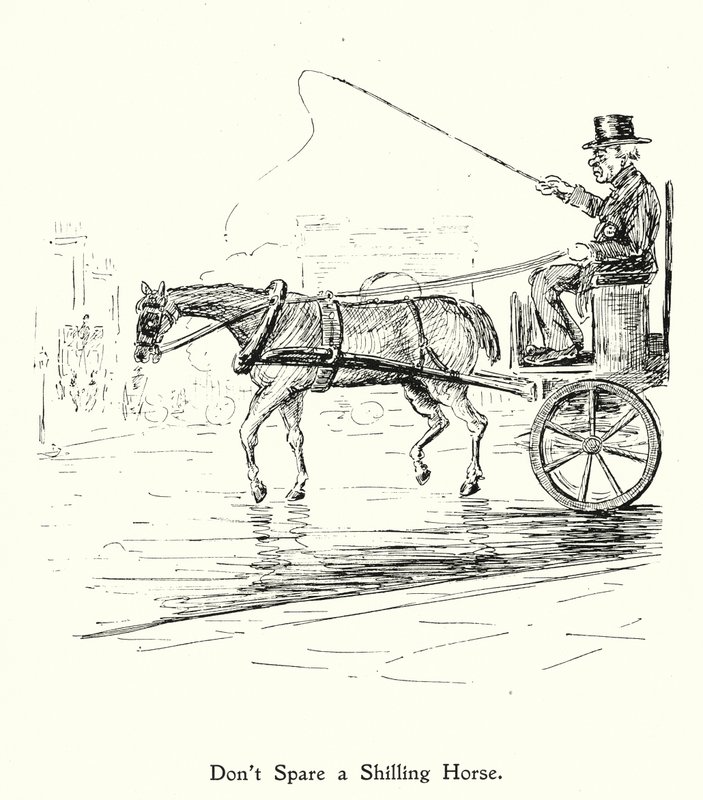 Spare kein Schillingpferd; Spor kein williges Pferd von English School