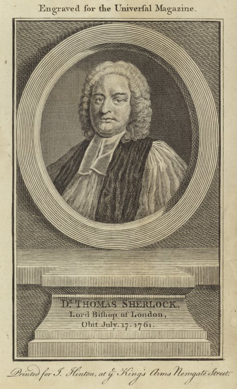 Dr. Thomas Sherlock, Lordbischof von London von English School