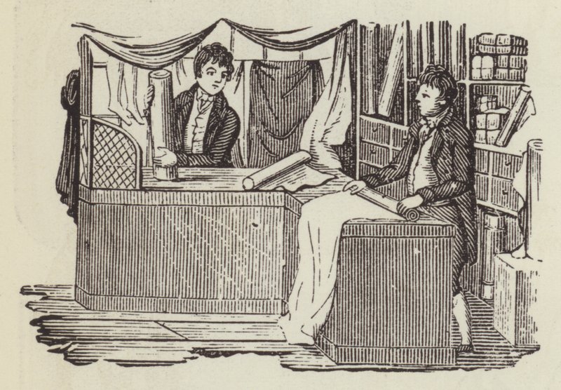 Tuchladen (Gravur) von English School