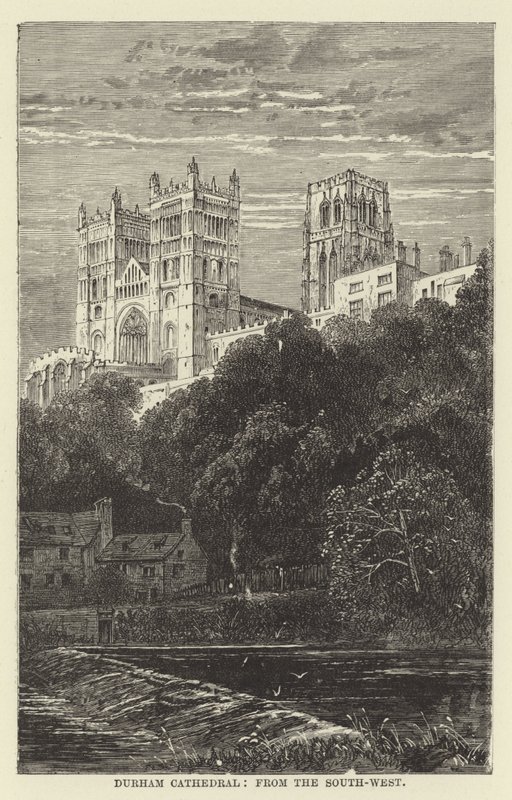 Durham Kathedrale, von Südwesten von English School