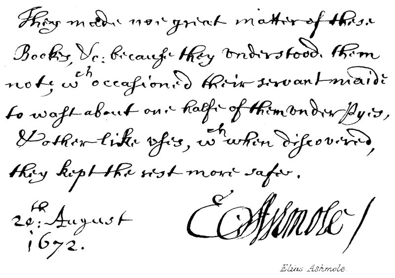 Elias Ashmole von English School