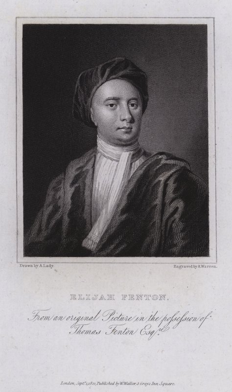 Elijah Fenton, englischer Dichter, Biograf und Übersetzer von English School