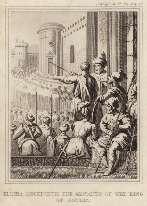 Elisa täuscht die Diener des Königs von Assyrien von English School