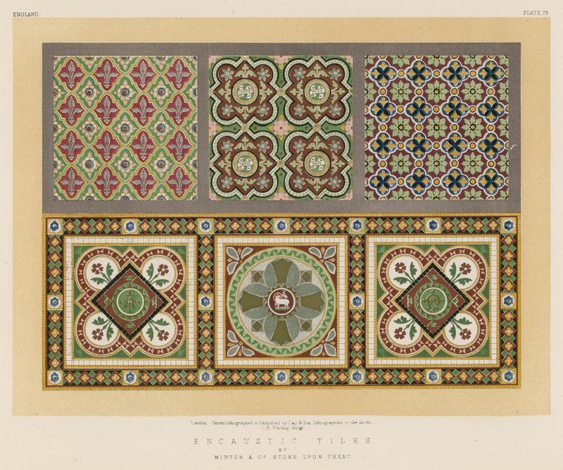 Enkaustische Fliesen von Minton und Co Stoke Upon Trent von English School