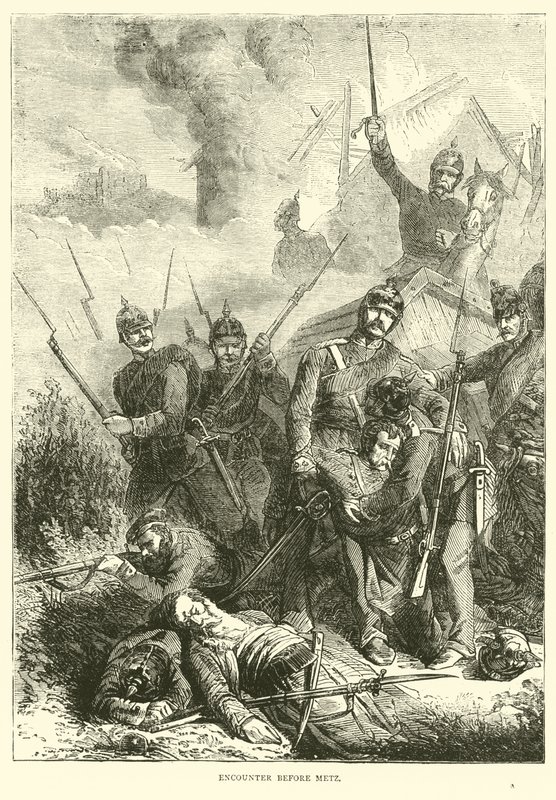 Zusammenstoß vor Metz, August 1870 von English School