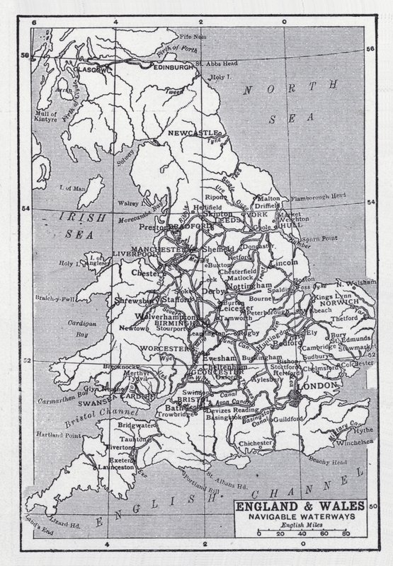 England und Wales, schiffbare Wasserstraßen von English School