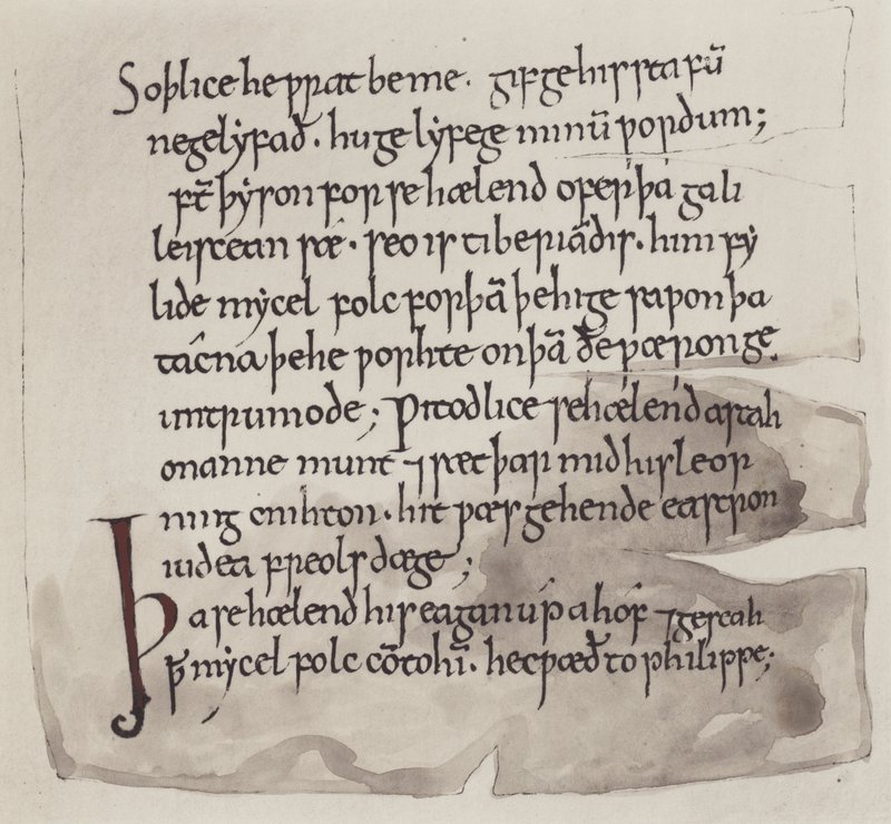 Englisch, Angelsächsisch (Lithografie) von English School