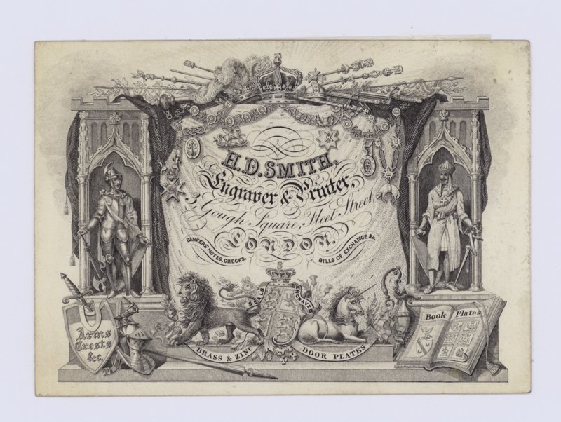 Graveur und Drucker, H D Smith, Visitenkarte von English School