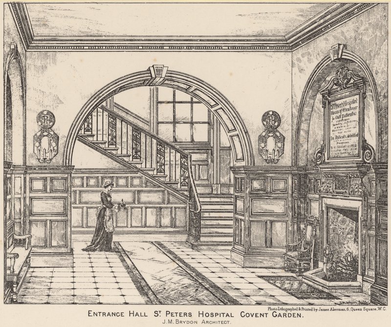 Eingangshalle zum St. Peters Hospital, Covent Garden von English School