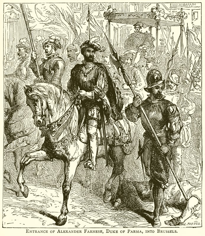 Einzug von Alexander Farnese, Herzog von Parma, in Brüssel von English School