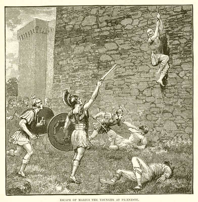 Flucht von Marius dem Jüngeren in Praeneste von English School