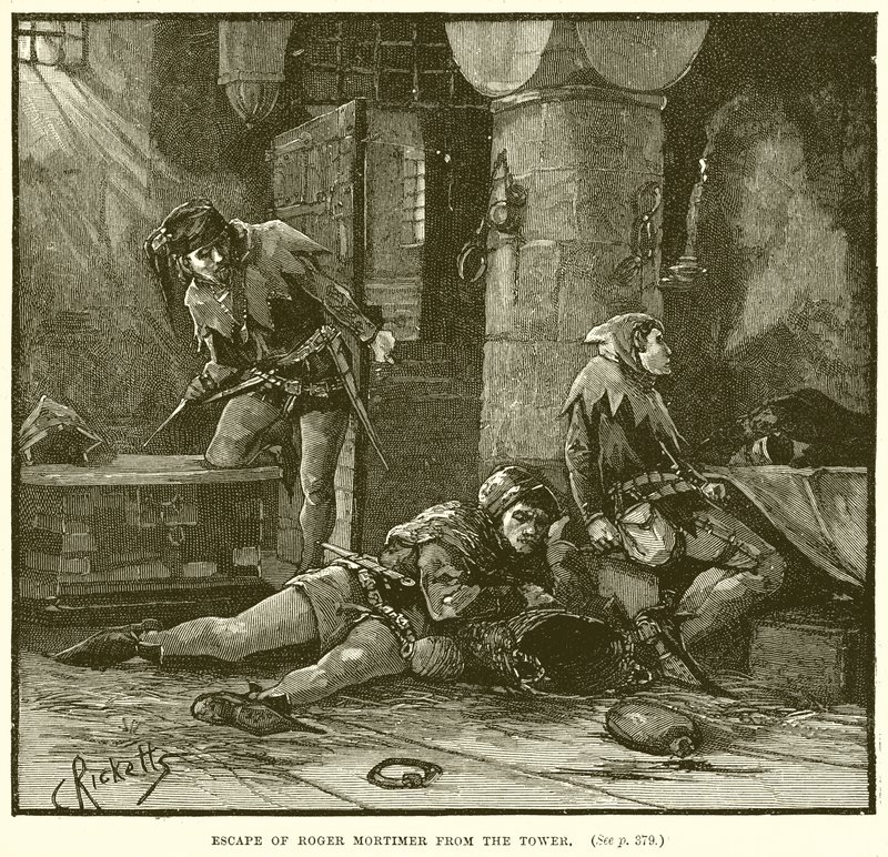 Flucht von Roger Mortimer aus dem Tower von English School