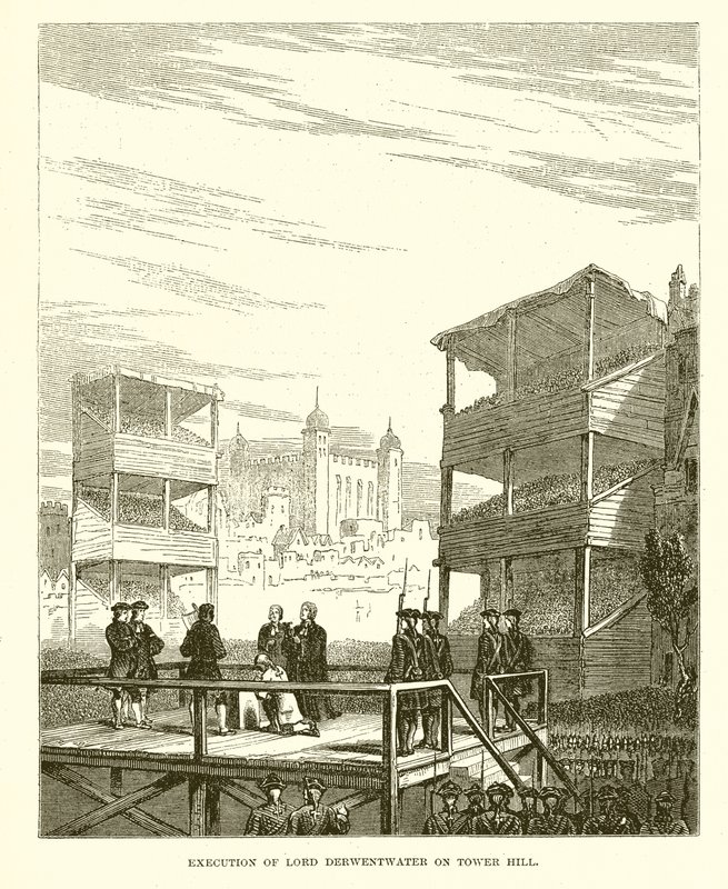 Hinrichtung von Lord Derwentwater auf dem Tower Hill von English School