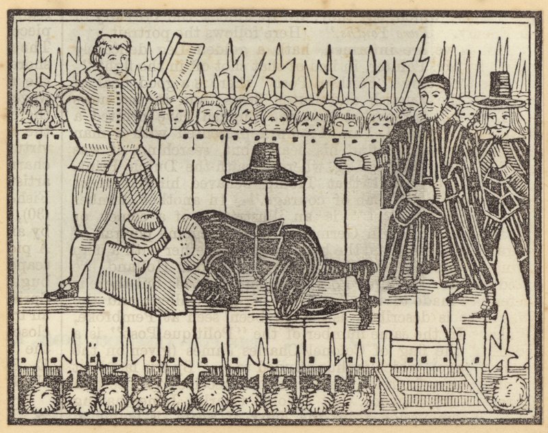 Hinrichtung eines Mannes, wahrscheinlich König Karl I. von English School