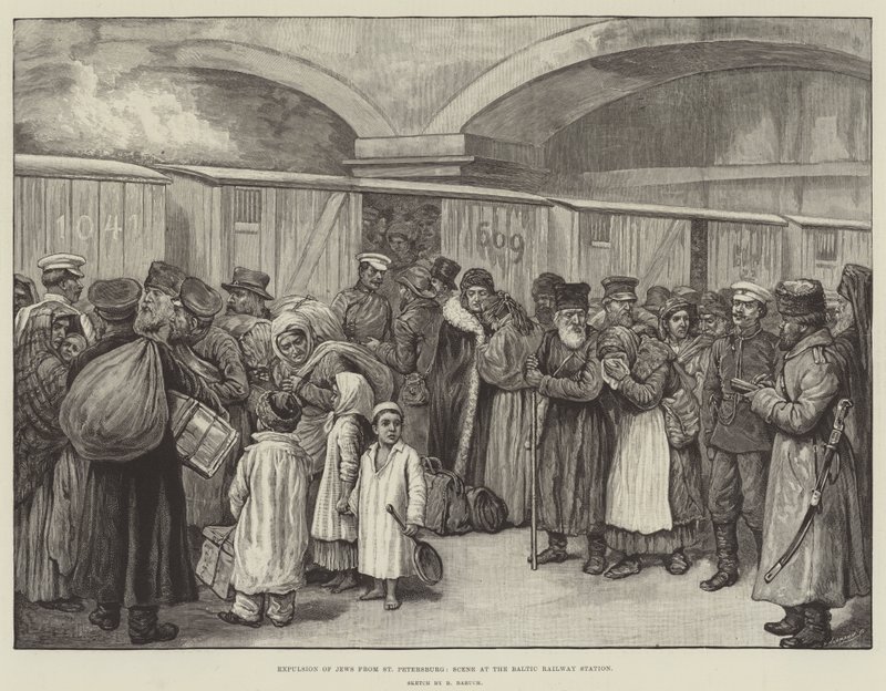 Vertreibung der Juden aus St. Petersburg, Szene am Baltischen Bahnhof von English School