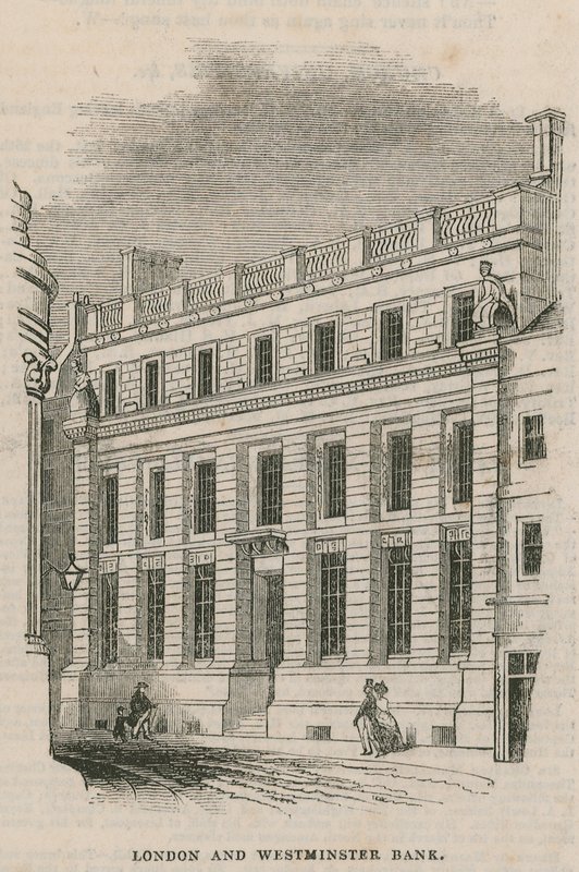 Außenansicht der London und Westminster Bank von English School