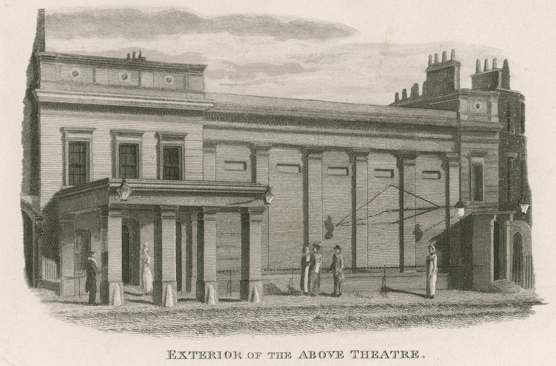 Außenansicht des Regency Theaters, Tottenham Street, Tottenham Court Road, London von English School