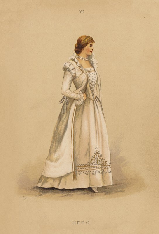 Kostüm: Held (Farblithografie) von English School