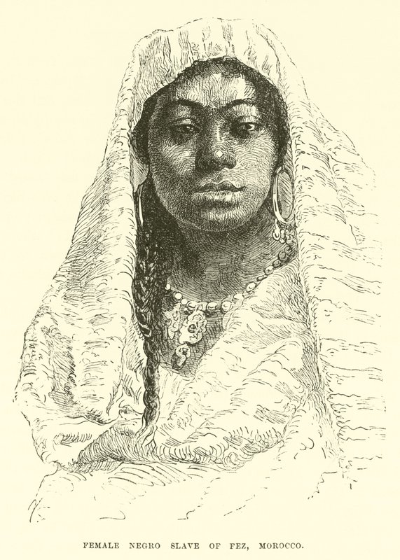 Weibliche Negersklavin von Fès, Marokko von English School