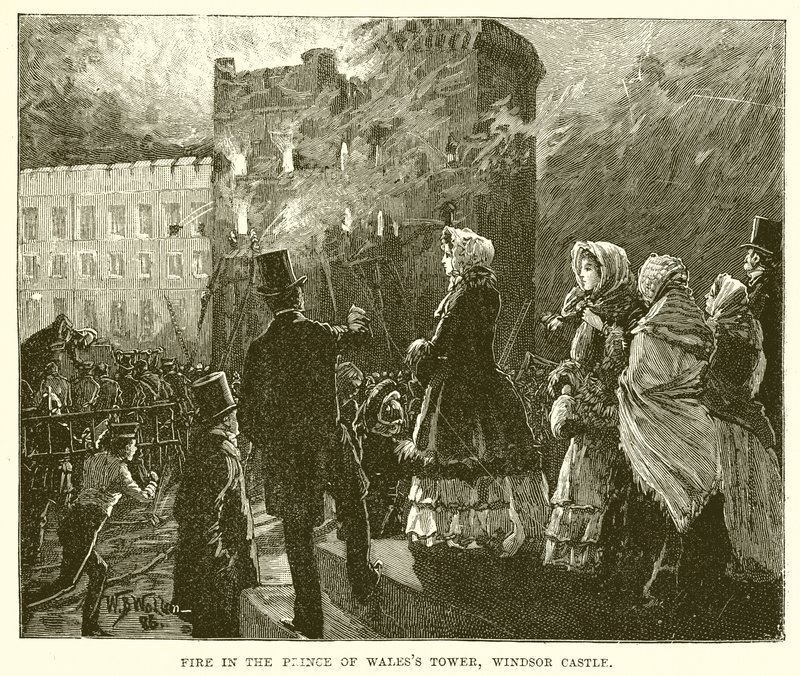 Brand im Turm des Prinzen von Wales, Windsor Castle von English School