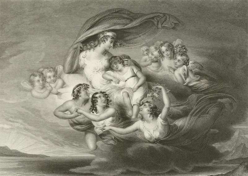 Flucht der Venus mit Ascanius von English School