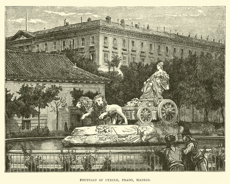 Brunnen der Kybele, Prado, Madrid von English School