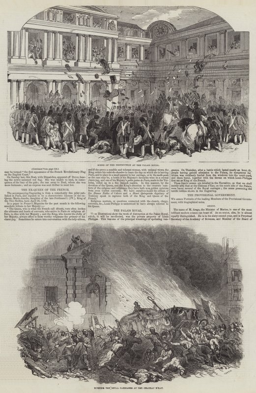 Französische Revolution von 1848 von English School