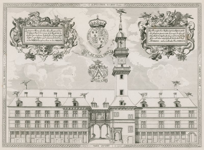 Vorderansicht der Royal Exchange, London von English School