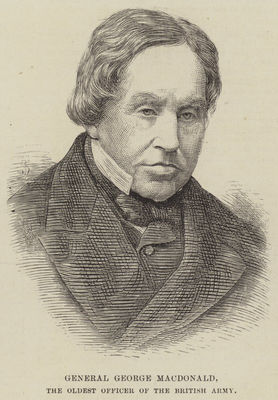 General George MacDonald, der älteste Offizier der britischen Armee (Stich) von English School