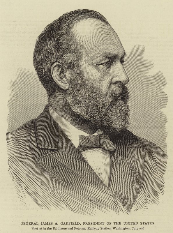 General James A. Garfield, Präsident der Vereinigten Staaten (Stich) von English School