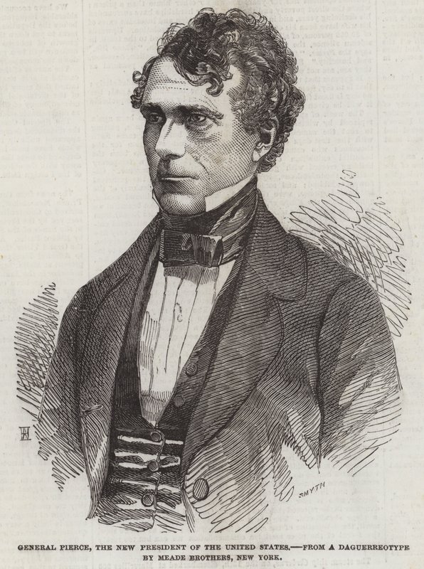 General Pierce, der neue Präsident der Vereinigten Staaten (Stich) von English School