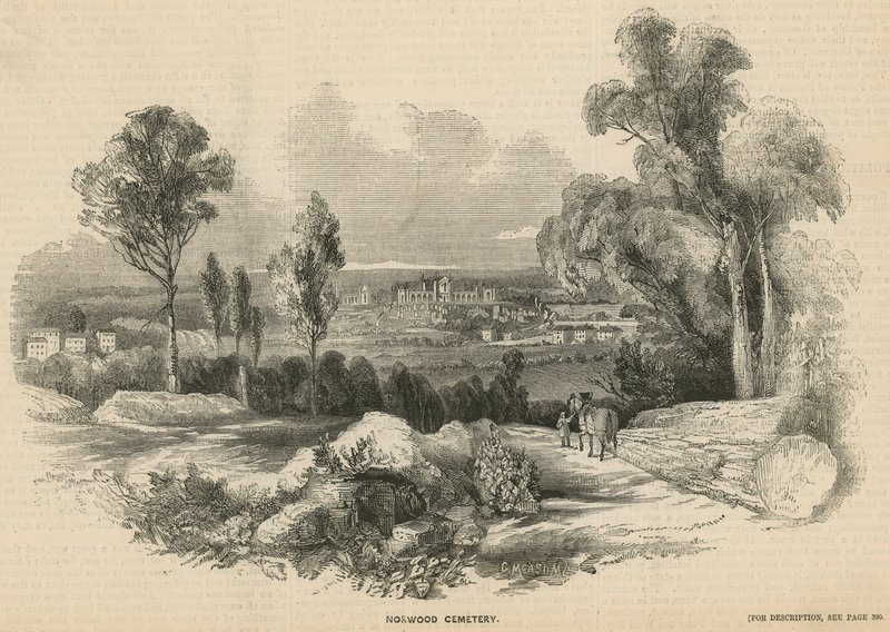 Gesamtansicht des Norwood Cemetery von English School