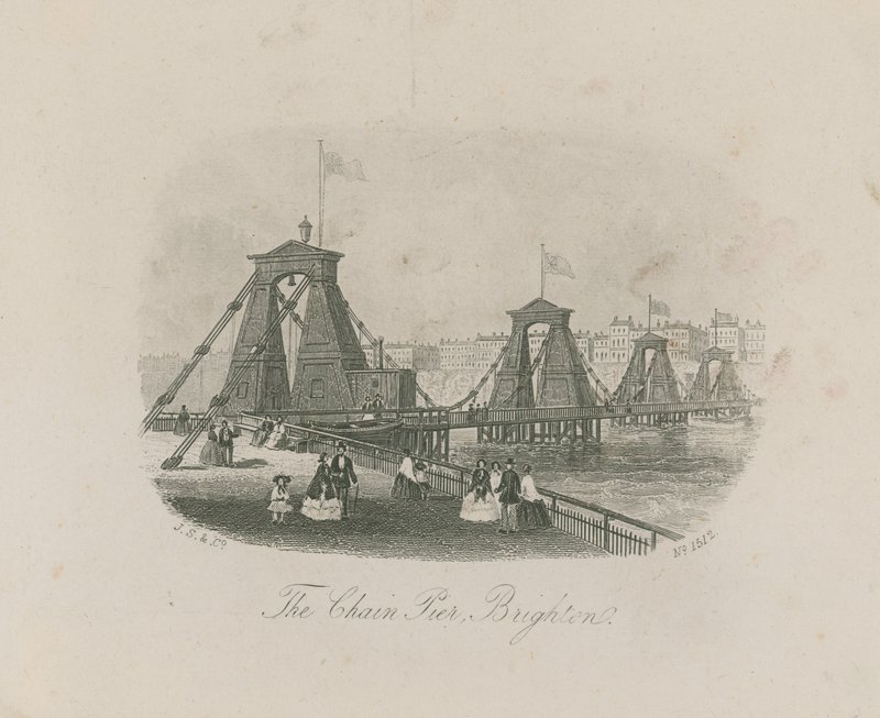 Allgemeine Ansicht der Menschen auf dem Kettenpier von English School